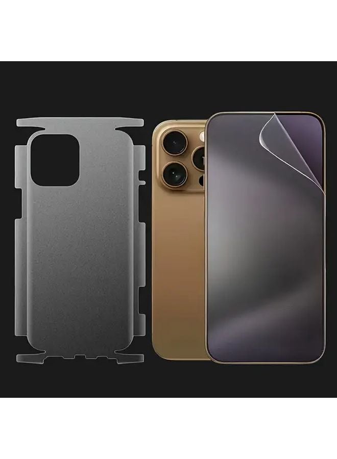 Matte Screen Protector For iPhone 16 Pro 4 In 1 Front And Back Film TPU - Image 3